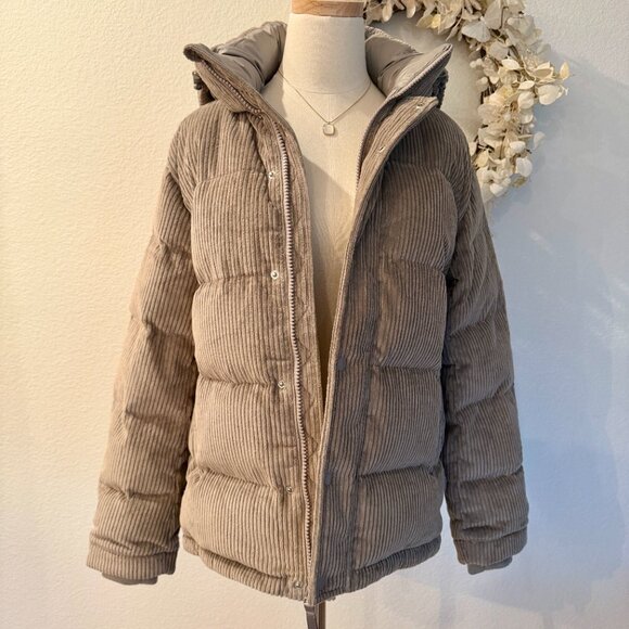 [🌟 PRICE FIRM] ARITZIA Super Puff Cushcord Puffer Jacket Coat Boulder Grey - Picture 1 of 16
